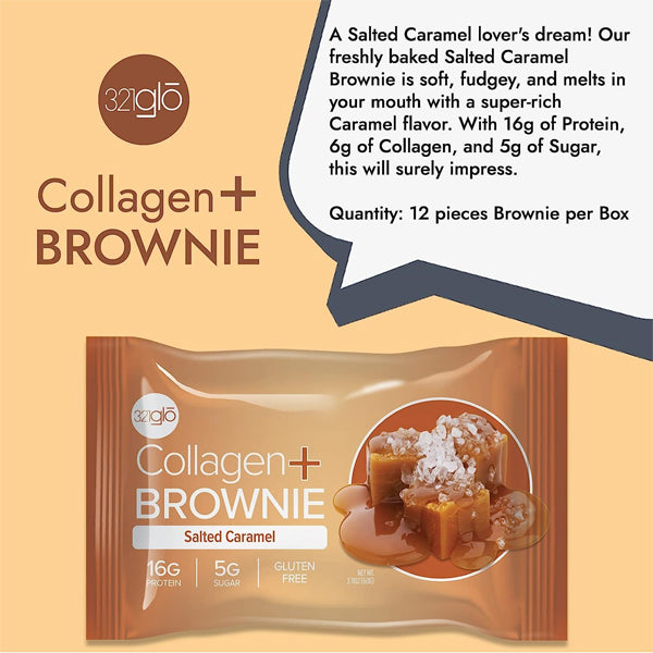 Close-up of collagen brownies showing chewy texture and chocolate topping