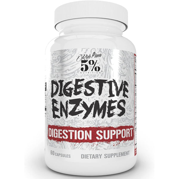 Close-up of NutrientMax Digestive Enzyme Capsules showcasing the bottle and label.