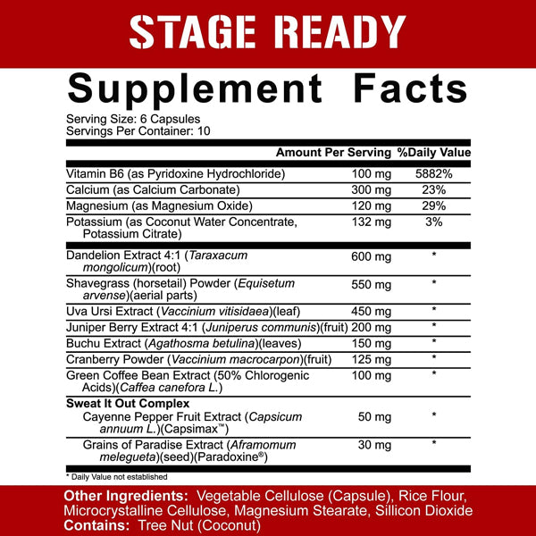 Athlete using Elite Stage Ready Diuretic Capsules during a workout session.