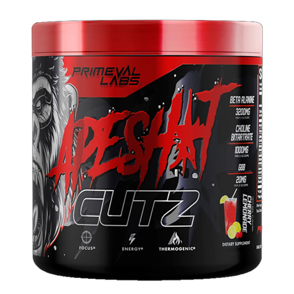 Front view of Shred Surge Thermogenic Pre Workout tub with bold label design
