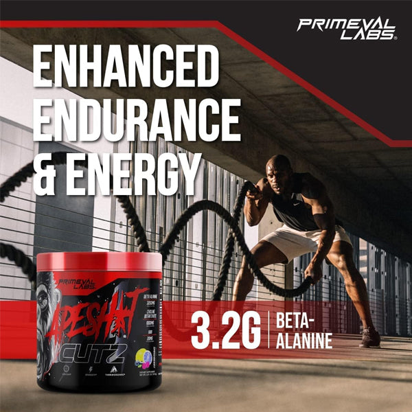 Athlete preparing to train with Shred Surge pre workout mix in shaker bottle
