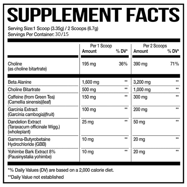 Front view of Shred Surge Thermogenic Pre Workout tub with bold label design