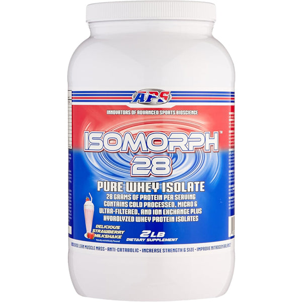 IsoMorph 28 Ultra-Pure Whey Protein Isolate in a shaker, perfect for muscle recovery.