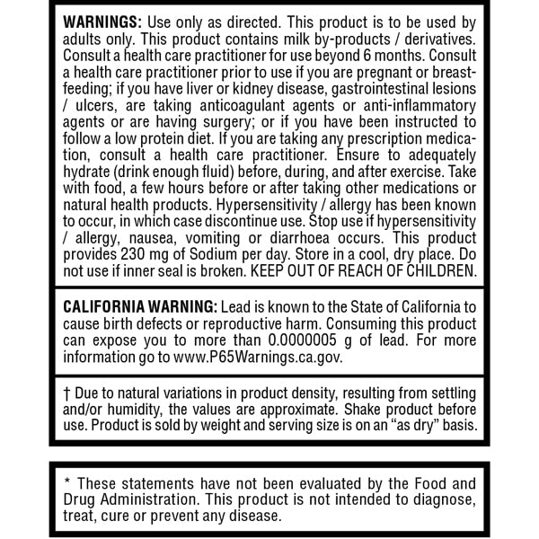 Close-up of AllMax QuickMass showing nutrition label and packaging design.