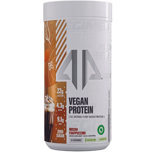 Vegan protein powder blended into a healthy smoothie for athletes and fitness enthusiasts