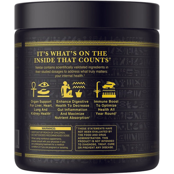 A close-up of the Vitality Superfood Organ Support Blend powder, highlighting its natural ingredients.