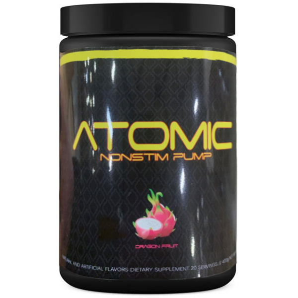 NitroForce Non-Stim Pump Booster in a gym setting, showcasing explosive muscle pumps.