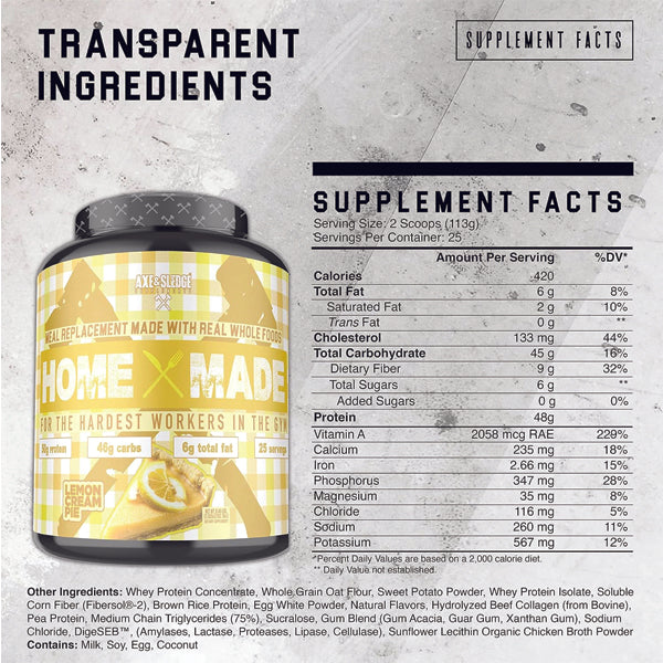 Close-up of Axe & Sledge Premium Fuel Meal Replacement Powder being mixed in a shaker, demonstrating its smooth texture.