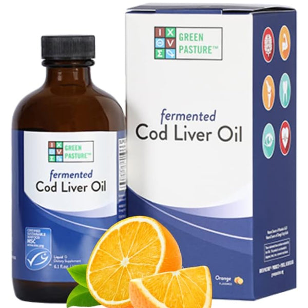 Close-up of the emulsified texture of Pure Vitality Fermented Cod Liver Oil, emphasizing its quality and purity.
