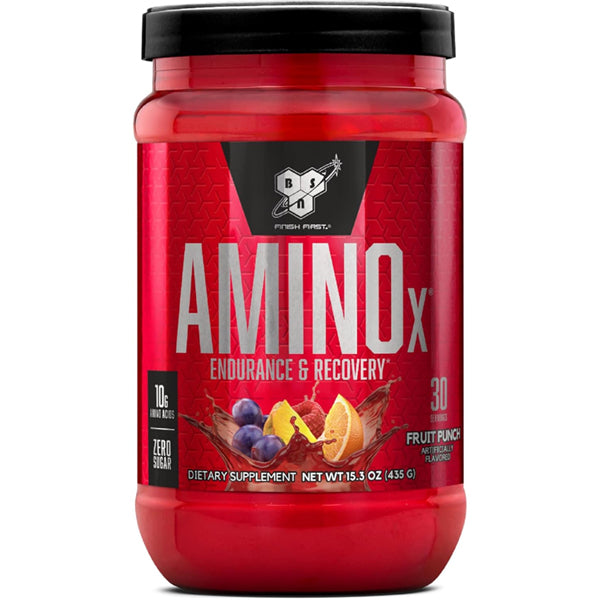 Close-up of supplement scoop revealing fine BCAA powder designed for workout endurance and post training recovery