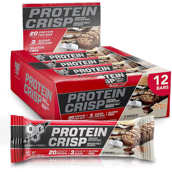 Protein Crisp Bars displayed in a fitness setting, perfect for on-the-go snacking.