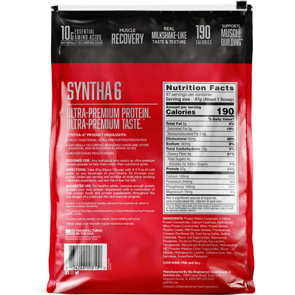 BSN Syntha-6 protein powder in a shaker cup, perfect for post-workout recovery.