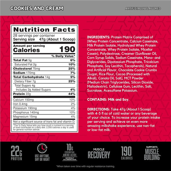 Close-up of BSN Syntha-6 protein powder scoop showcasing the creamy texture