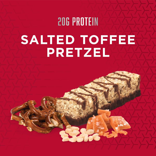 Close-up of Protein Crisp Bars highlighting their low sugar content and high protein.