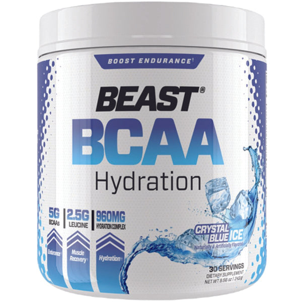 Beast Sports BCAA hydration powder in a shaker bottle for workout hydration