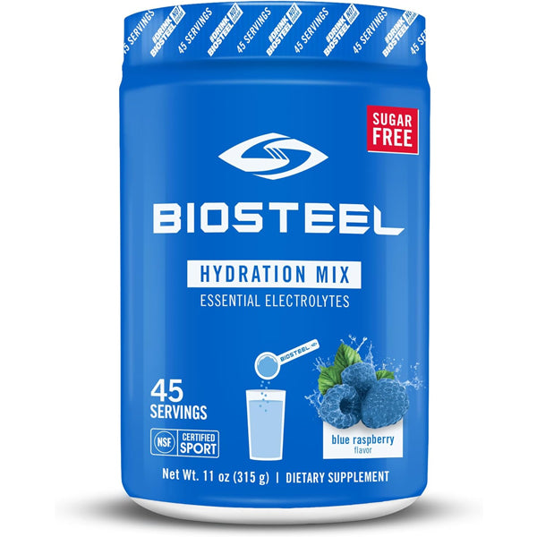 Active person mixing electrolyte drink for hydration post-workout