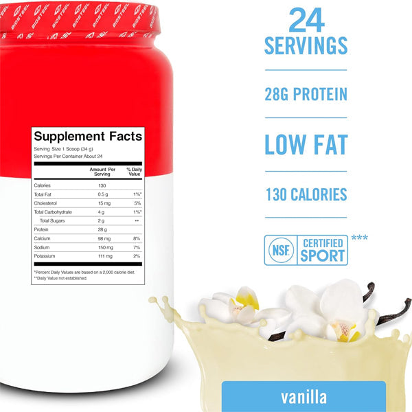 BioSteel grass fed whey protein isolate singles in packaging, ideal for muscle recovery