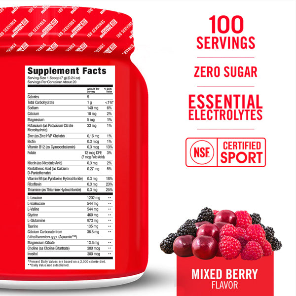 A close-up of BioSteel Vegan BCAA Hydration Mix in a clear glass with water, showcasing its vibrant color and texture.
