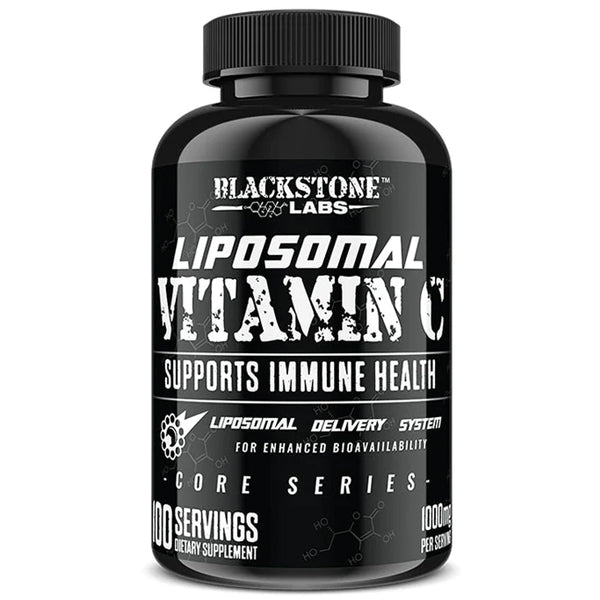 Liposomal Vitamin C Tablets by Blackstone Labs, showcasing the packaging and benefits for immune support.