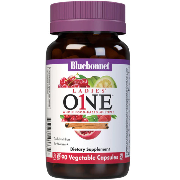 Bluebonnet Women's Whole Food Multivitamin Capsules in a natural setting