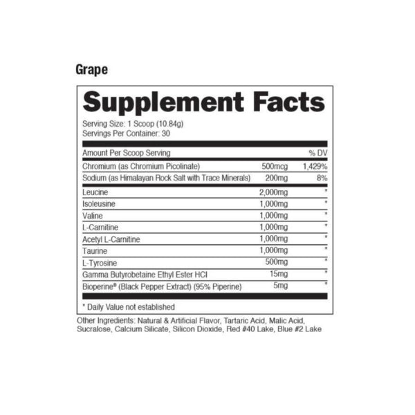 Racked BCAA supplement in a gym setting with weights