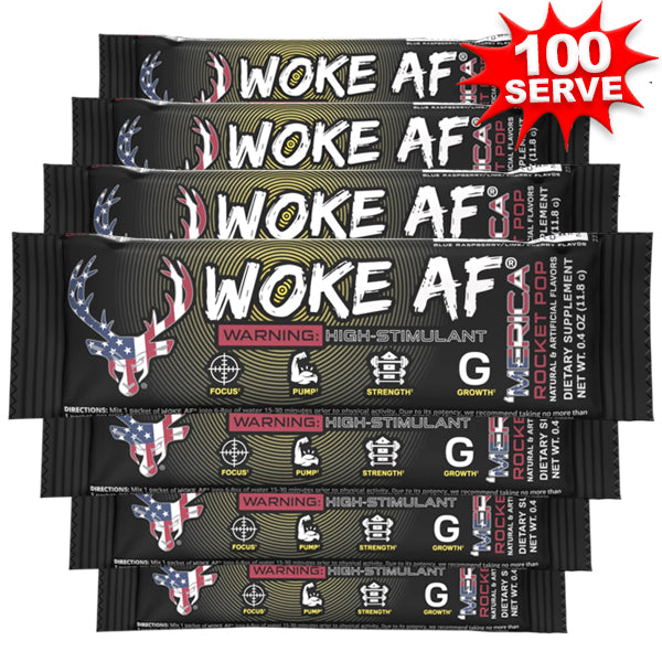Athlete using Woke AF before an intense workout, highlighting the energy boost and focus.