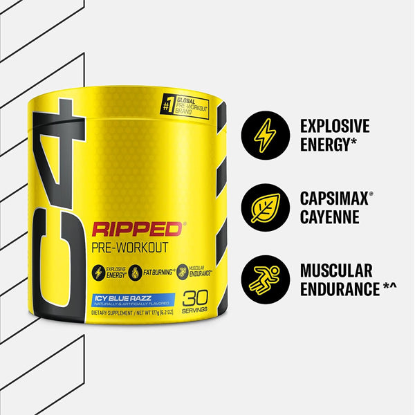 Athlete mixing C4 Ripped Fat Burner in a shaker bottle, showcasing its practicality for pre-workout preparation.