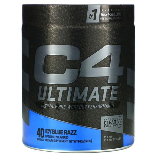 PowerBoost Ultimate Pre-Workout Formula in a sleek container, showcasing its vibrant packaging and nutritional highlights.
