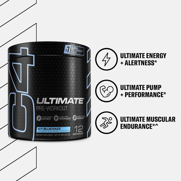 Athlete preparing to take C4 Ultimate for intense training session