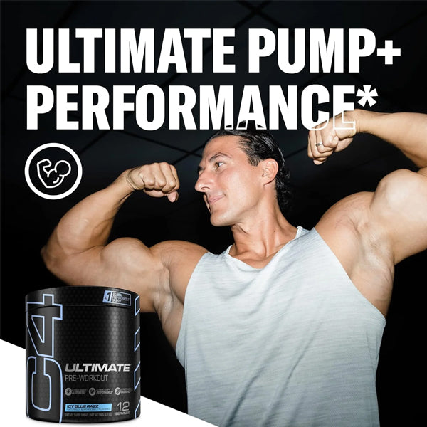 Athlete preparing to take C4 Ultimate for intense training session