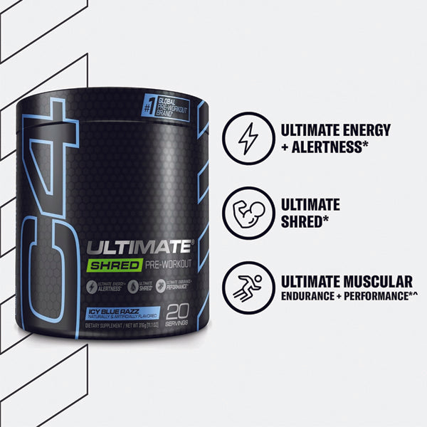A lifestyle image showing an athlete mixing C4 ShredMax pre-workout before a morning training session