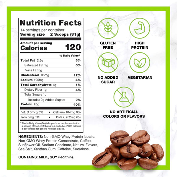 Chike Protein Coffee in a glass with ice, showcasing its refreshing iced coffee appearance.