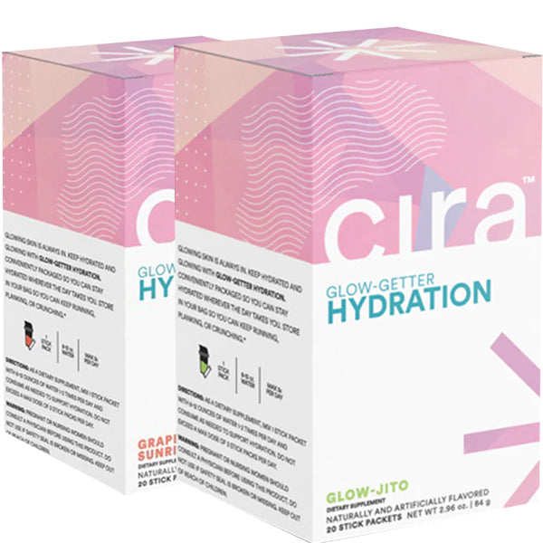Close-up of hydration stick dissolving in water for glowing skin benefits