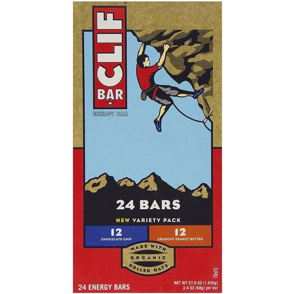 Clif Energy Protein Bar variety pack showcasing different flavors, ideal for hiking.
