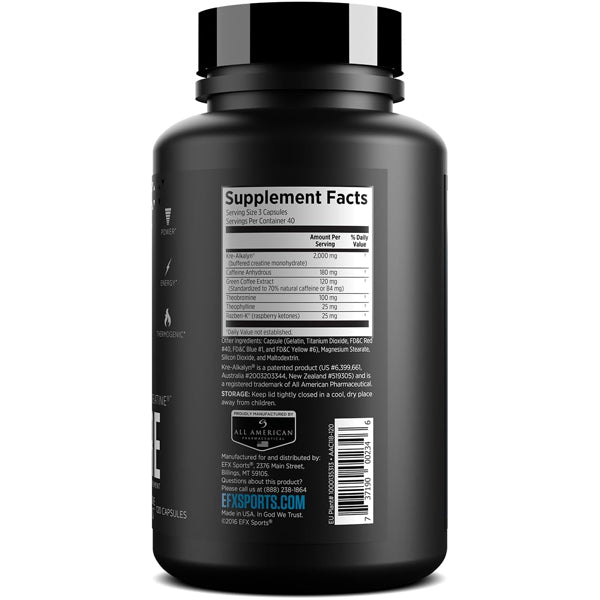 Gym-bag ready pre workout capsules with muscle builder formula, photographed beside shaker bottle