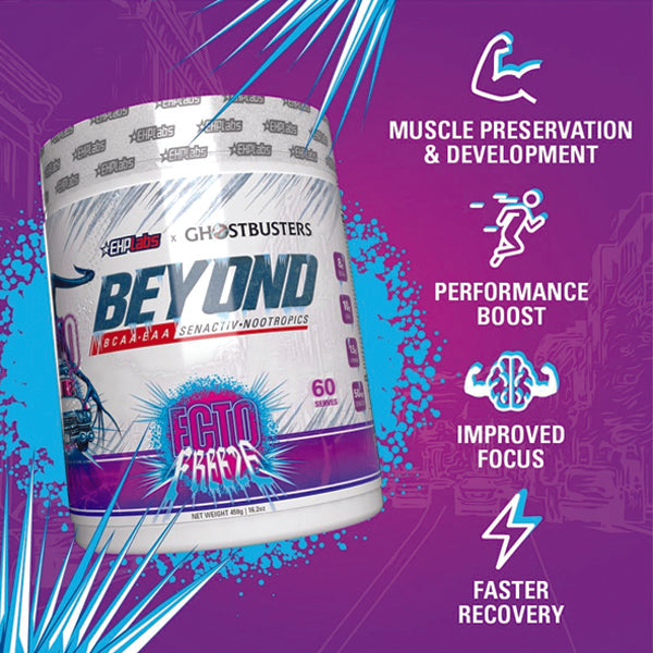 EHP Labs Beyond BCAA+EAA powder for intra-workout recovery and performance