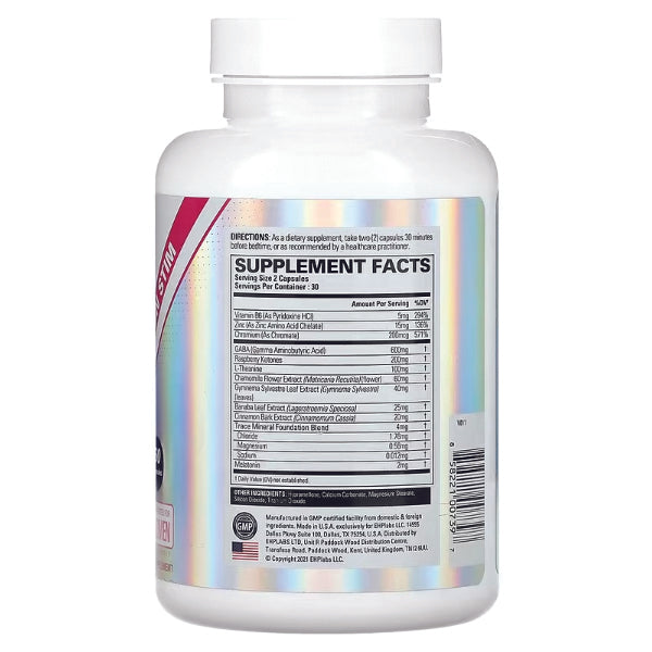 Close-up of OxyRem capsules, highlighting deep sleep and metabolism-boosting ingredients