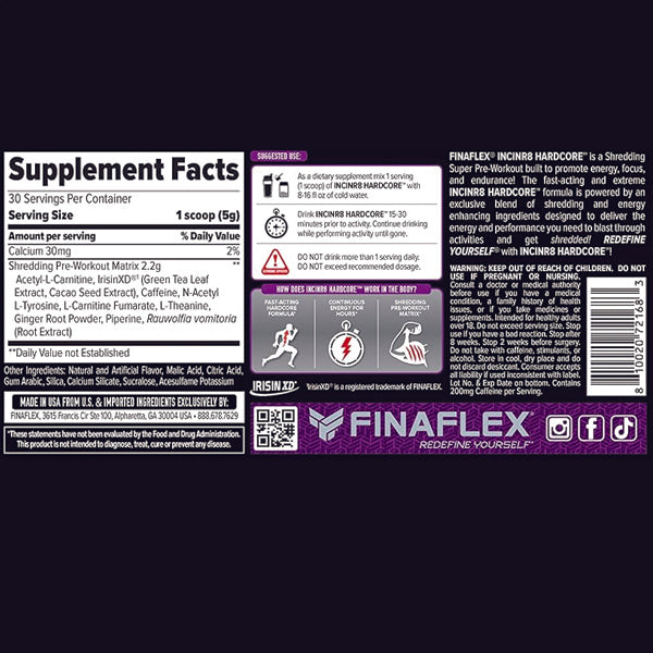 Close-up of the supplement container showing energy-boosting ingredients