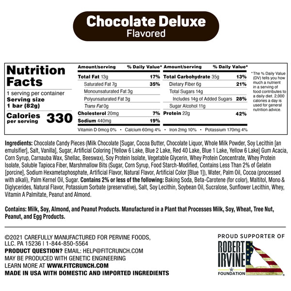 Close-up of Fit Crunch Loaded Cookie Bar revealing cookie mix-ins and creamy texture.