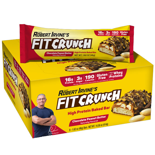 Close-up of the Chef-Crafted Crunch Bar showing its baked layers — a gluten free protein bar ideal for post-gym recovery.