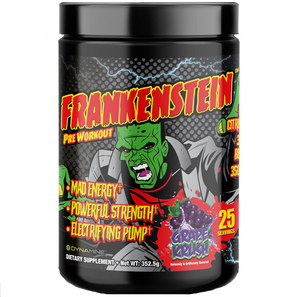 Close-up of the supplement scoop showing Citrulline Malate and Beta Alanine ingredients for strength