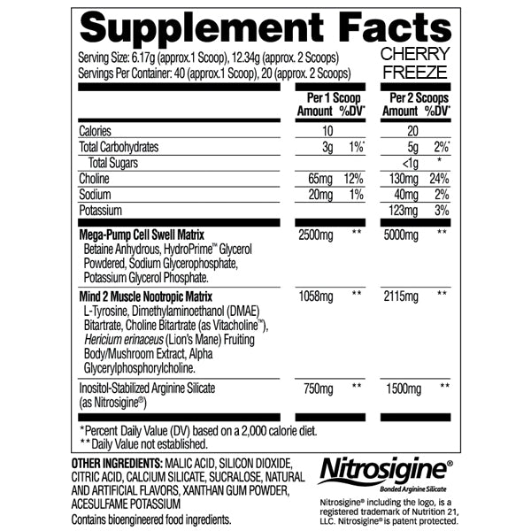 Close-up of the NeuroPump Stim-Free tub showing texture and powder color — pre-workout formula for muscle pump enhancer.