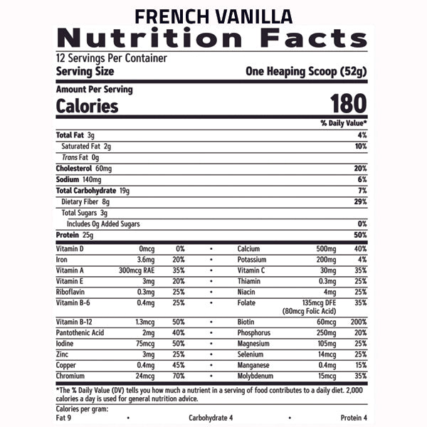 GNC Lean Shake 25 bottle showing nutrition label for weight loss support