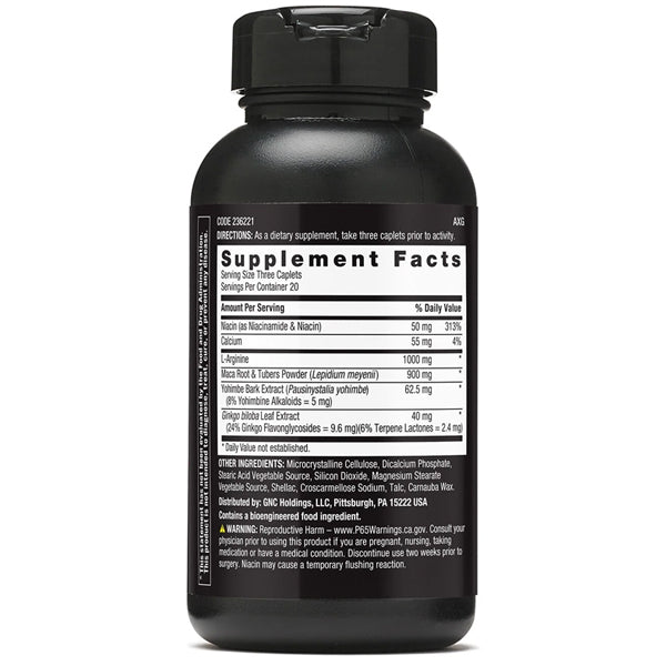 GNC Mens Maca Man bottle with vibrant label for vitality and circulation