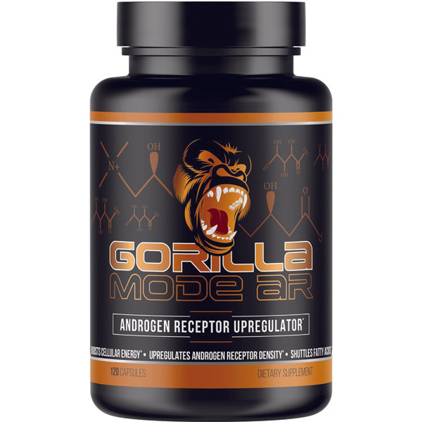 Gorilla Mode AR capsules displayed on a gym bench, showcasing their muscle-enhancing benefits.