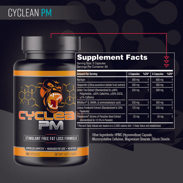 An individual relaxing at night with Cyclean PM capsules, emphasizing effective weight loss supplement for sleep