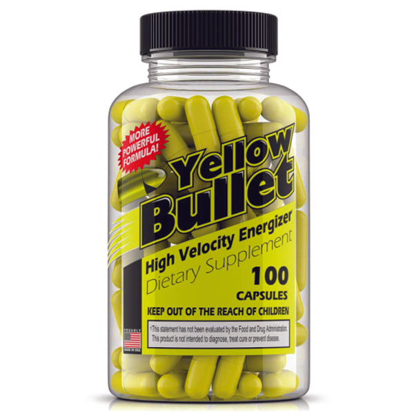 Hardrock Yellow Bullet fat burner capsules for weight loss and energy