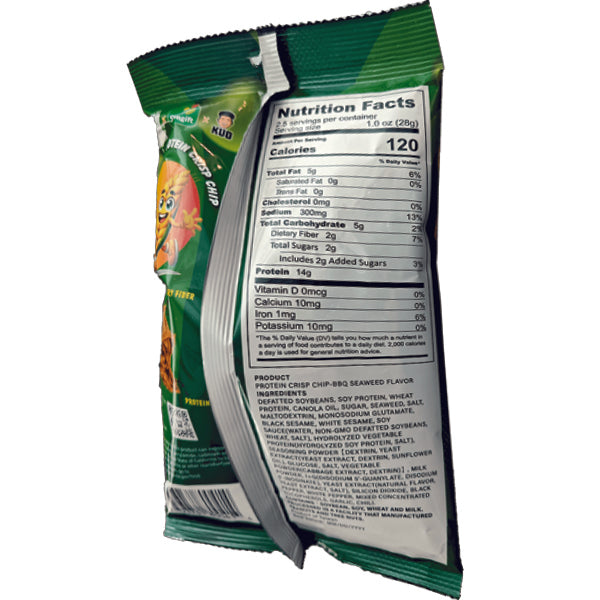 Variety of Takari Hi Pro Protein Crisp Chips bags displayed on a kitchen counter.