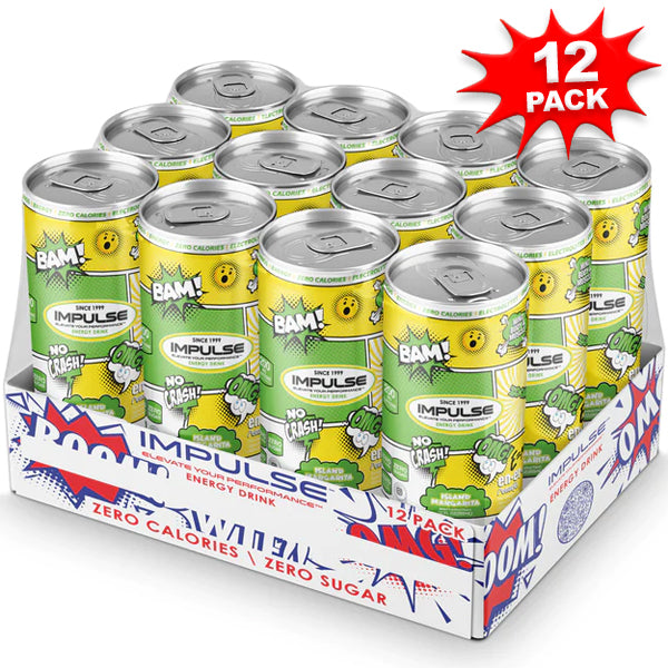Impulse Performance Clean Energy Drink can showcasing its vibrant design and refreshing look.