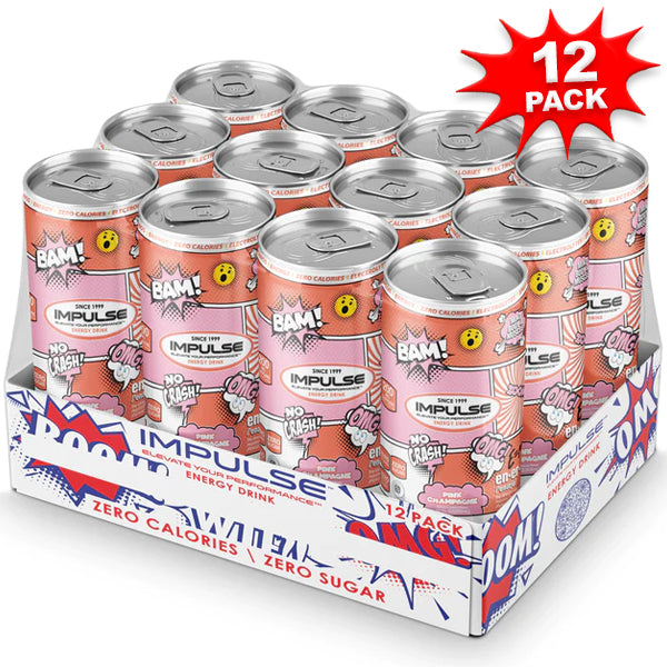 Impulse Performance Energy Drink can in a hand, perfect for on-the-go hydration and energy.